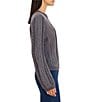 NIC + ZOE Cable-Knit Ribbed Crew Neck Long Sleeve Puff Mix Sweater - Image 6