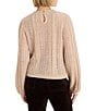 NIC + ZOE Cable-Knit Ribbed Crew Neck Long Sleeve Puff Mix Sweater - Image 2
