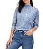 NIC + ZOE Cheetah Print Mock Neck Long Sleeve Sweater - Image 1