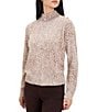 NIC + ZOE Cheetah Print Mock Neck Long Sleeve Sweater - Image 4