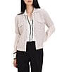 NIC + ZOE Collared Short Sleeve Button-Front Tinseltown Short Cardigan - Image 1