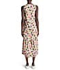 NIC + ZOE Colorfield Print Split V-Neck Sleeveless Ruffle Midi Dress, Color:Green Multi - Image 2