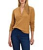 NIC + ZOE Cotton-Blend Henley Ruffle Sweater - Image 1