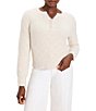 NIC + ZOE Cotton-Blend Split V-Neck Long Sleeve Parquet Sweater - Image 1