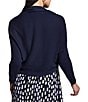 NIC + ZOE Cotton Cashmere Blend Open Front Long Sleeve Shrug Cardigan, Color:Dark Indigo - Image 2
