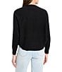 NIC + ZOE Cotton Cashmere Blend Open Front Long Sleeve Shrug Cardigan, Color:Black Onyx - Image 2