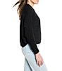 NIC + ZOE Cotton Cashmere Blend Open Front Long Sleeve Shrug Cardigan, Color:Black Onyx - Image 3