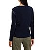NIC + ZOE Cotton Modal Crew Neck Long Sleeve Contrast Stitching Tee - Image 5