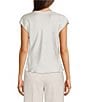 NIC + ZOE Day Gloss Drape Neck Cap Sleeve Tee Top - Image 2