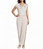 NIC + ZOE Day Gloss Drape Neck Cap Sleeve Tee Top - Image 3