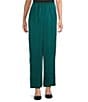 NIC + ZOE Day Gloss Relaxed Wide Leg Pull On Pants, Color:Pine - Image 1