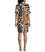 NIC + ZOE Deco Bloom Devon Point Collar Elbow Sleeve A-Line Button-Front Dress - Image 2