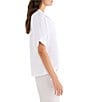 NIC + ZOE Devon Collar Split Neck Short Dolman Sleeve Shirt - Image 6