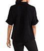 NIC + ZOE Devon Collar Split Neck Short Dolman Sleeve Shirt - Image 2