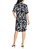 NIC + ZOE Devon Midnight Muse Point Collar V-Neck Short Sleeve Shirt Dress, Color:Black Multi - Image 2