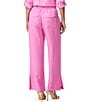 Color:Pink Lotus - Image 2 - Drapey Woven Utility Patch Pocket Wide Leg Belted Pants
