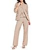 NIC + ZOE Eliot Linen Wide Leg Pants, Color:Brown Mix - Image 4