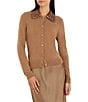 NIC + ZOE Embellished Sequin Detachable Collar Long Sleeve Button-Front Cardigan - Image 1