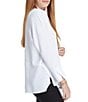 NIC + ZOE Flowing Ease Point Collar Long Sleeve Easy Top, Color:Paper White - Image 3