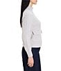 NIC + ZOE High Round Neck Long Sleeve Zip-Up Loopy Knit Jacket - Image 3