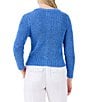 Color:True Blue - Image 2 - Jersey Knit Round Neck Sleeveless Button Front Coordinating Cardigan