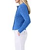 Color:True Blue - Image 3 - Jersey Knit Round Neck Sleeveless Button Front Coordinating Cardigan