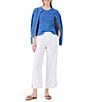 Color:True Blue - Image 4 - Jersey Knit Round Neck Sleeveless Button Front Coordinating Cardigan