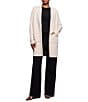 NIC + ZOE Juilette Cashmere Wool Blend Open Front Long Sleeve Coat, Color:Sandstone - Image 4