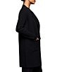 NIC + ZOE Juilette Cashmere Wool Blend Open Front Long Sleeve Coat, Color:Black Onyx - Image 3