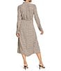 NIC + ZOE Juni Abstract Dot Point Collar Long Sleeve Button Front Midi Shirt Dress, Color:Neutral Multi - Image 2