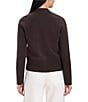 NIC + ZOE Knit Band Collar Long Sleeve Snap Bomber Jacket - Image 5