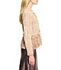 NIC + ZOE Knit Open Front Long Sleeve Cork Fringe Jacket, Color:Neutral Multi - Image 3