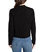 NIC + ZOE Knit Round Neck Long Sleeve Button Front Jacket, Color:Black Onyx - Image 2