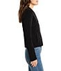 NIC + ZOE Knit Round Neck Long Sleeve Button Front Jacket, Color:Black Onyx - Image 4