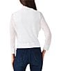 NIC + ZOE Knit Stand Collar 3/4 Sleeve Bolero Cardigan, Color:Paper White - Image 2