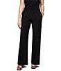 NIC + ZOE Knit Scuba Wide Leg Trouser, Color:Black Onyx - Image 1