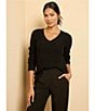 NIC + ZOE Lenox Sleek Stretch Tuxedo Wide Leg Pants, Color:Black Onyx - Image 9
