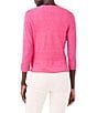 Color:Wild Pink - Image 2 - Lightweight 4-Way Linen Blend Open Front 3/4 Sleeve Cardigan