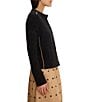 NIC + ZOE Lightweight Piped Knit Statement Band Collar Long Sleeve Button-Front Jacket - Image 3