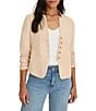 NIC + ZOE Linen-Blend Seams To Be Stretch Button-Front Jacket - Image 1