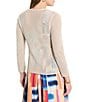 NIC + ZOE Mesh 4-Way V-Neck Bracelet Sleeve Open Front Cardigan, Color:Chamois - Image 2