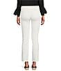 Color:Paper White - Image 2 - Mid Rise Ankle Straight Jeans