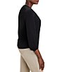 NIC + ZOE Mixed-Media Long Raglan Sleeve Peasant Top - Image 3