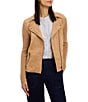 NIC + ZOE Mixed-Media Notch Collar Long Sleeve Moto Jacket - Image 1