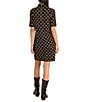 NIC + ZOE Mod Squad Cotton Blend Mock Neck Short Sleeve Sweater Sheath Dress - Image 2