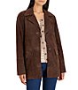 NIC + ZOE Mod Suede Notch Collar Long Sleeve Button-Front Jacket - Image 1