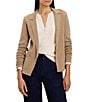 NIC + ZOE Notch Collar Long Sleeve Single Button-Front Elegant Knit Tailored Blazer - Image 1