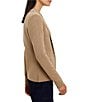 NIC + ZOE Notch Collar Long Sleeve Single Button-Front Elegant Knit Tailored Blazer - Image 3