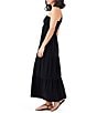 Color:Black Onyx - Image 3 - NZT Knit One Shoulder Sleeveless Tiered Skirt Maxi A-Line Dress