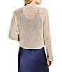 NIC + ZOE Open Mesh Knit Cocoon Open Front Long Sleeve Cardigan, Color:Chamois - Image 2